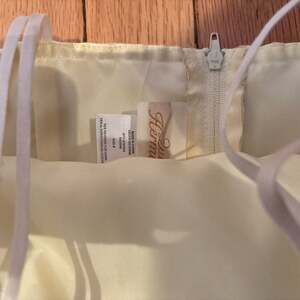 Vintage Harry Keiser Pale Yellow Satin Strappy Evening Dress Size 8